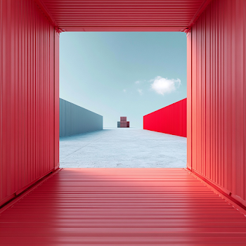Minimalist Shipping Container View