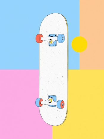 Minimalist Skateboard Collage
