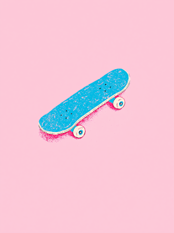 Minimalist Skateboard Collage
