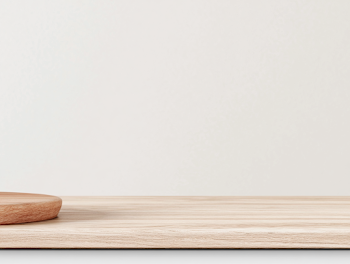 Minimalist Still Life: Serene Wood and Wall Composition