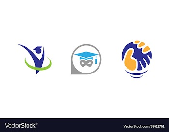 minimalist students and educations icon and logo d