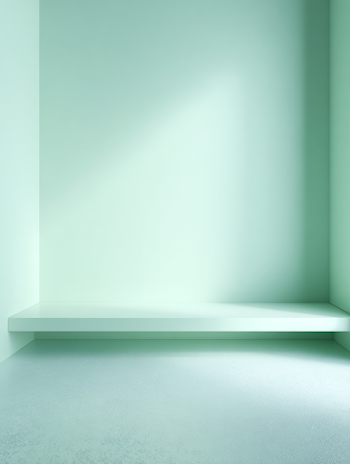 Minimalist Studio Background with Pastel Green Gradient