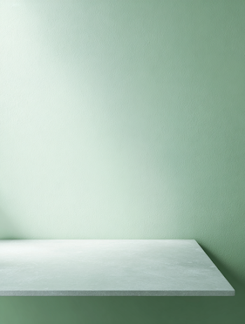 Minimalist Studio Background with Soft Green Gradient