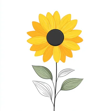 Minimalist Sunflower Coloring Book Page for Kids Minimalist Sunflower Coloring Book Page for Kids