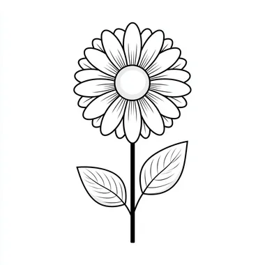 Minimalist Sunflower Coloring Page for Kids Minimalist Sunflower Coloring Page for Kids