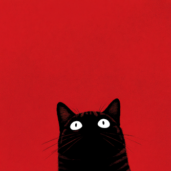 Minimalist Tabby Cat Silhouette