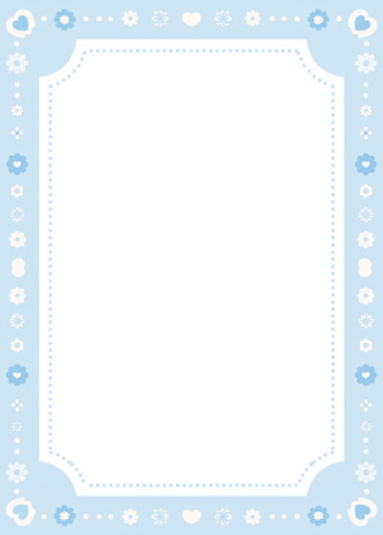 Minimalist Vector Frame in Soft Blue