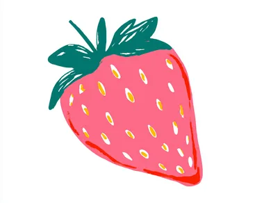 Minimalist Vector Strawberry Illustration Minimalist Vector Strawberry Illustration
