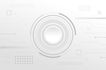 Minimalist white circuit tech background Free Vector
