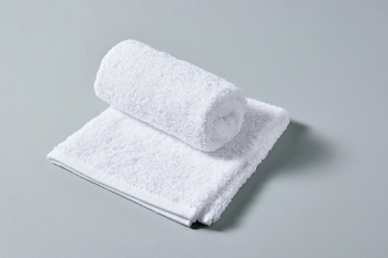 Minimalist White Terry Cloth Hand Towel