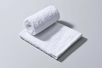 Minimalist White Terry Cloth Hand Towel