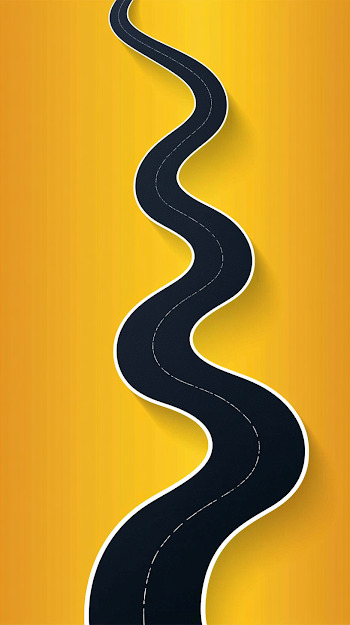 Minimalist Winding Road Illustration
