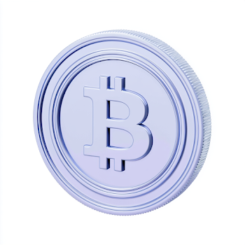 Minimalistic 3D Render of Cryptocurrency Coin