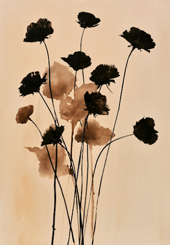 Minimalistic Abstract Floral Silhouettes