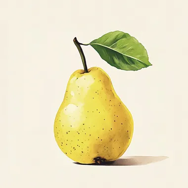Minimalistic Art Print of a Pear Minimalistic Art Print of a Pear