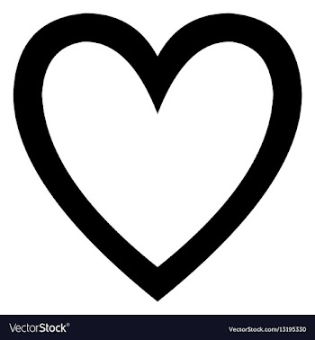 Minimalistic black heart icon template vector image