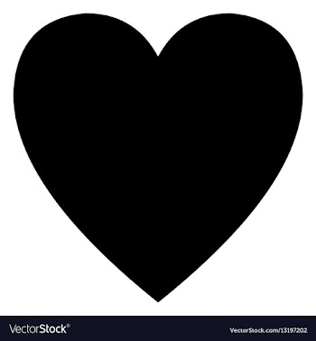 Minimalistic black heart icon template vector image