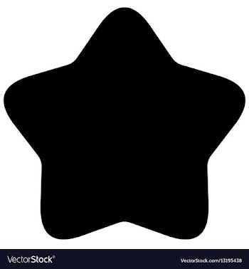 Minimalistic black rounded star icon vector image