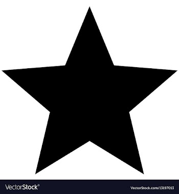 Minimalistic black star icon template vector image