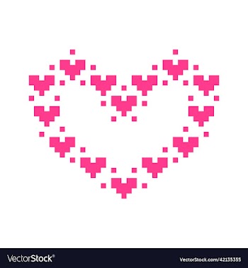 minimalistic cute heart shape made of hearts