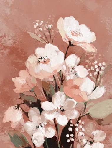 Minimalistic Floral Painting in Matisse Style Minimalistic Floral Painting in Matisse Style