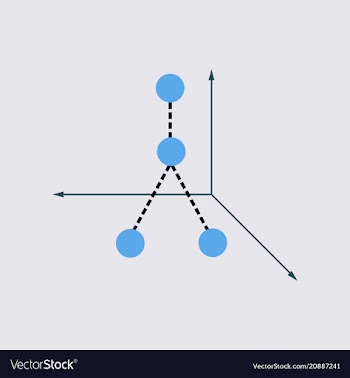 Minimalistic graphics with broken lines on vector image