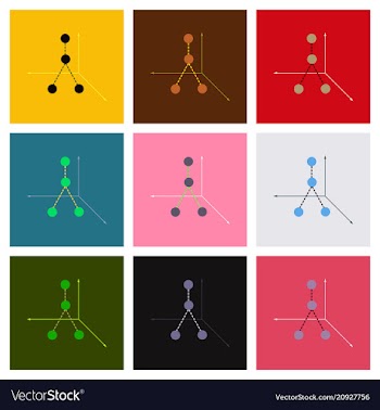 Minimalistic graphics with broken lines on vector image