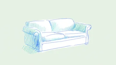 Minimalistic Modern Sofa Illustration