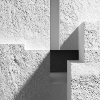 Minimalistic Monochrome Geometric Composition