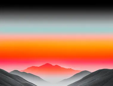 Minimalistic Mountain Range with Orange Gradient Minimalistic Mountain Range with Orange Gradient