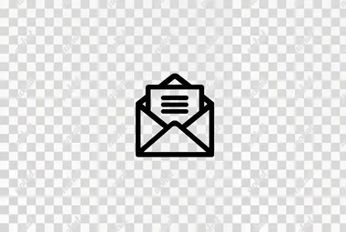 Minimalistic Open Envelope Icon with Letter Minimalistic Open Envelope Icon with Letter
