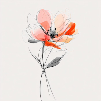 Minimalistic Paradise Flower Illustration