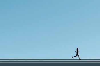 Minimalistic Runner Abstract Art