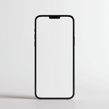 Minimalistic Smartphone on White Surface