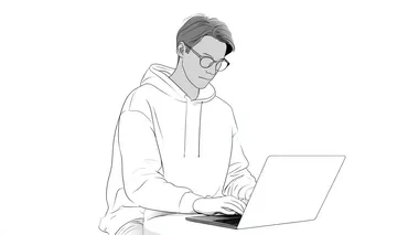 Minimalistic User Configuring Custom Cushion on Laptop Minimalistic User Configuring Custom Cushion on Laptop