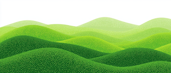 Minimalistic Vector Landscape of Rolling Green Hills