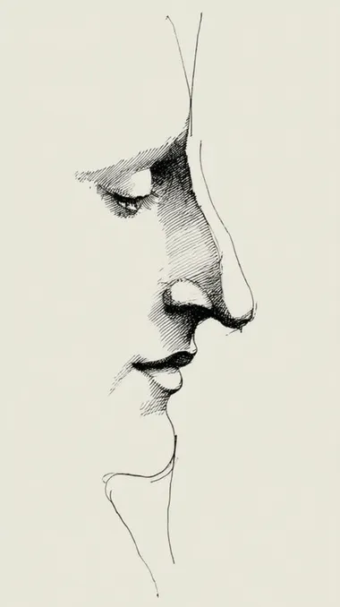 Minimalistic Woman's Face - Picasso Inspired Line Drawing