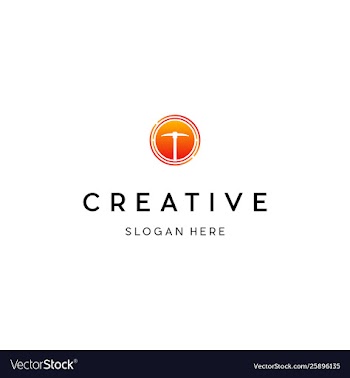 Mining digital media tech creative business logo vector image