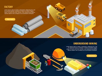 Mining horizontal banners set