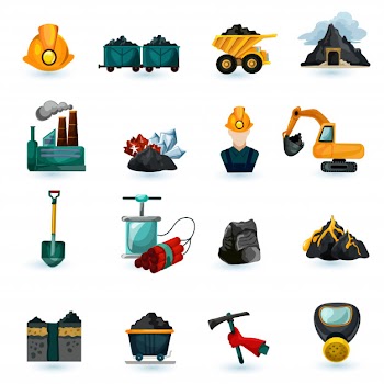 Mining icons set