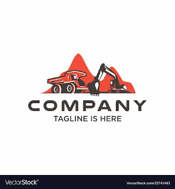 Mining industry logo template vector image