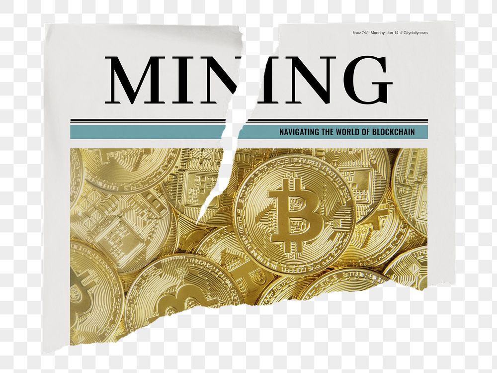 Mining newspaper png sticker, cryptocurrency | Free PNG - rawpixel