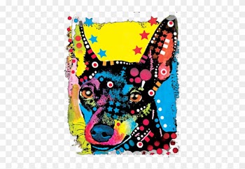 Mininture Pinscher Neon 19047nbt2 Lights Only Image - Miniature Pinscher Framed Print 7.5 Inchx6 Inch