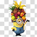Minions carrying fruits illustration transparent background PNG clipart