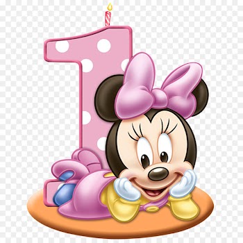 Minnie Mouse Birthday cake Greeting & Note Cards Clip art - 1st 