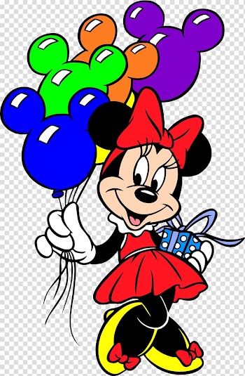 Minnie Mouse illustration, Minnie Mouse Mickey Mouse Daisy Duck Balloon , disney pluto transparent background PNG clipart