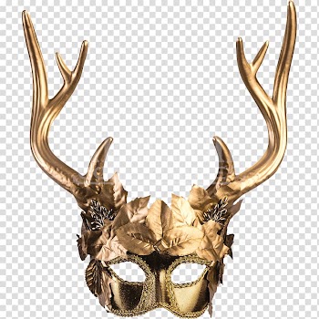 Minotaur Mask Masquerade ball Faun Costume, mask transparent background PNG clipart
