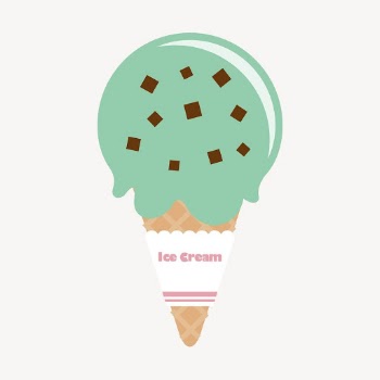 Mint chocolate chip ice-cream collage | Free PSD - rawpixel