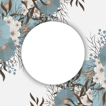 Mint green floral background flower border Free Vector