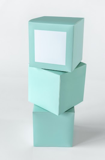 Mint green packaging box mockup Free Psd